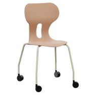 Chaise Lia Castor 4 pieds sur roulettes Mirplay School