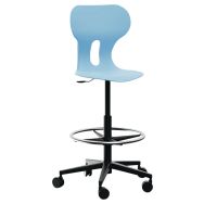 Chaise pivotante sur roulettes Lia Stool, vérin à gaz - Mirplay