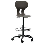 Chaise Lia Stool pivotante sur roulettes élévateur à gaz noir-Mirplay School