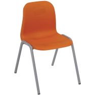 Chaise Lise - Piétement coloris: Gris