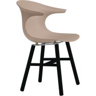 Chaise Loop pied chêne teinté coque polypropylène - Infiniti
