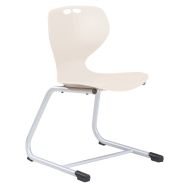 Chaise Mahia2 appui sur table acier gris Taille 6 blanche