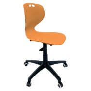 Chaise Mahia2 informatique pied nylon avec patins et roulettes coque mango