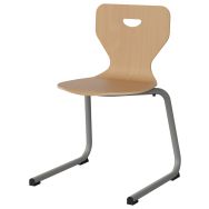 Chaise Malibu AST - T6 - coque hêtre piètement acier gris 9006
