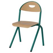 Chaise Malibu AST assise/dossier hêtre piètement alu - Manutan Expert