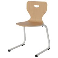 Chaise Malibu AST coque hêtre piètement alu - Manutan Expert