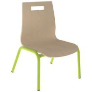 Chaise Nemo II pieds coque Classique bois naturel teinté - Mobidecor