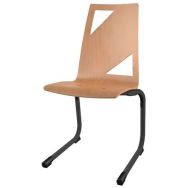 Chaise Sofia AST T6 coque Moda bois naturel ou teinté - Mobidecor