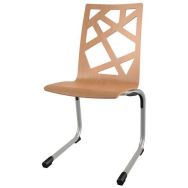 Chaise Sofia AST T6 coque Mozaik bois naturel ou teinté - Mobidecor
