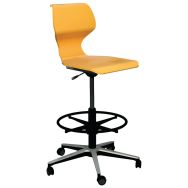 Chaise Solifiber Turn High époxy noir assise réglable - Vanerum