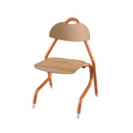 Chaise Tempo AST coque bois naturel piètement alu - Mobidecor
