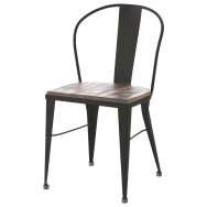 Chaise Turia assise pin - dossier piètement acier - Jayso