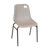 Chaise Vanéa coque Gris clair M2 4 pieds non accrochable Gris martelé
