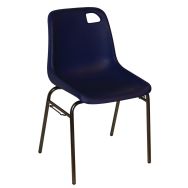 Chaise Vanéa coque Navy M2 4 pieds accrochable Gris martelé
