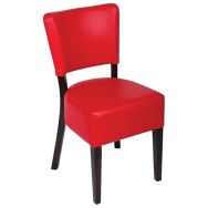 Chaise Vivaldi structure hêtre massif assise dossier tissu PVC - Stamp
