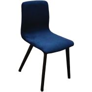 Chaise structure hêtre massif assise dossier tissu velours - Stamp