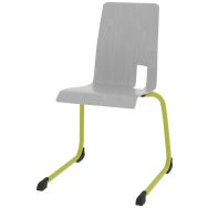 Chaise coque Soda piètement luge acier - Rodet