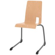Chaise coque Soda piètement luge alu - Rodet