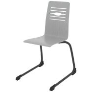 Chaise coque Yoga piètement luge acier - gris alpaga/carbone