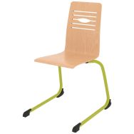 Chaise coque Yoga piètement luge acier - Rodet