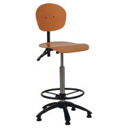 Chaise d'atelier bois haut Robusto repose pieds version synchrone
