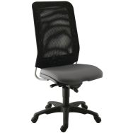 Chaise de bureau Diaz contact synchrone piètement noir assise coloris gris