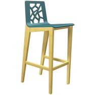 Chaise haute Iriss coque bois vert niagara/hêtre naturel