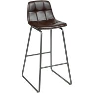 Chaise haute Love structure métal coque tissu PVC capitonnée - Stamp