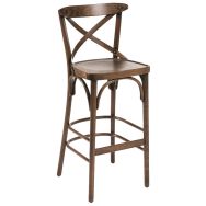 Chaise haute Pise structure hêtre massif assise dossier bois - Stamp
