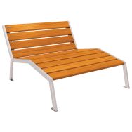 Chaise longue Silaos 2 places acier bois - Procity