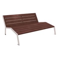 Chaise longue Silaos 3 places acier plastique recyclé - Procity