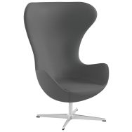 Chaise pivotante Charlotte en mousse et cuir PVC gris-MIRPLAY School