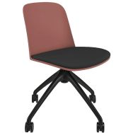 Chaise pivotante INES Coque sur roulettes