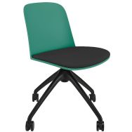 Chaise pivotante INES Coque sur roulettes