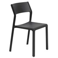 Chaise polypropylène Trill anthracite