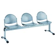 Chaise poutre à 3 places avec dossier métallique
