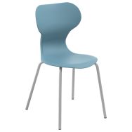 Chaise recyclée  Mia Basic en polypropylène  bleu  T5-Mirplay School