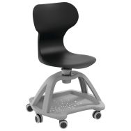 Chaise recyclée  pivotante Mia Store  plateau inférieur noir/gris-MIRPLAY School