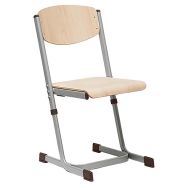 Chaise réglable 43 à 46 cm - gris