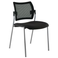 Chaise visiteur Tendance Résille piètement alu coloris noir