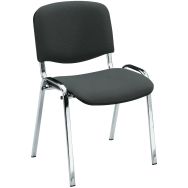 Chaises empilables en tissu Blackburn, gris, cadre chromé