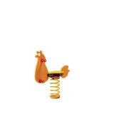 Chapon sur Ressort avec tabouret ancrage monoplace jaune
