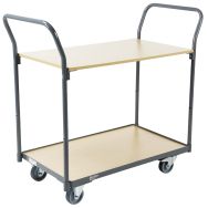 Chariot 2 plateaux bois - 250 kg - L850 mm