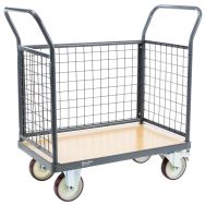 Chariot 3 dossiers grillagés - Force 400 à 500 kg - Manutan Expert