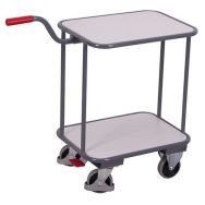 Chariot ESD avec poignée, avec 2 surfaces utiles