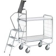 Chariot à échelle - 2 plateaux - Capacité 200 kg
