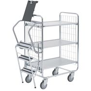 Chariot à échelle - 3 plateaux - Capacité 200 kg
