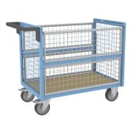 Chariot conteneur grillagé sans toit 500 kg - FIMM