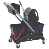 Chariot de lavage avec presse - 2 x 15 L