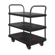 Chariot plastique 3 plateaux 200 à 300kg - Manutan Expert
